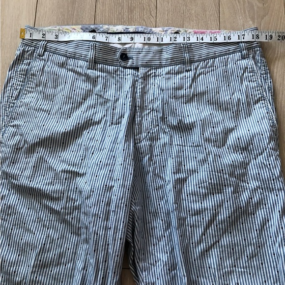 Hiltl Dot Stripe Dress Pants in Light Blue Made in Germany Size 52 / US Size 36 - Picture 2 of 12